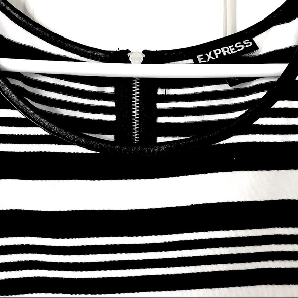 🆕🔥EXPRESS STYLISH&CHIC FAUX LEATHER COLLAR TRIMMED/ZIPPER UP BACK/FORM FITTING - Picture 12 of 13